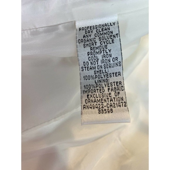 Jessica McClintock for Gunne Sax cream/gold strapless sequin prom formal dress 1 - Picture 7 of 8